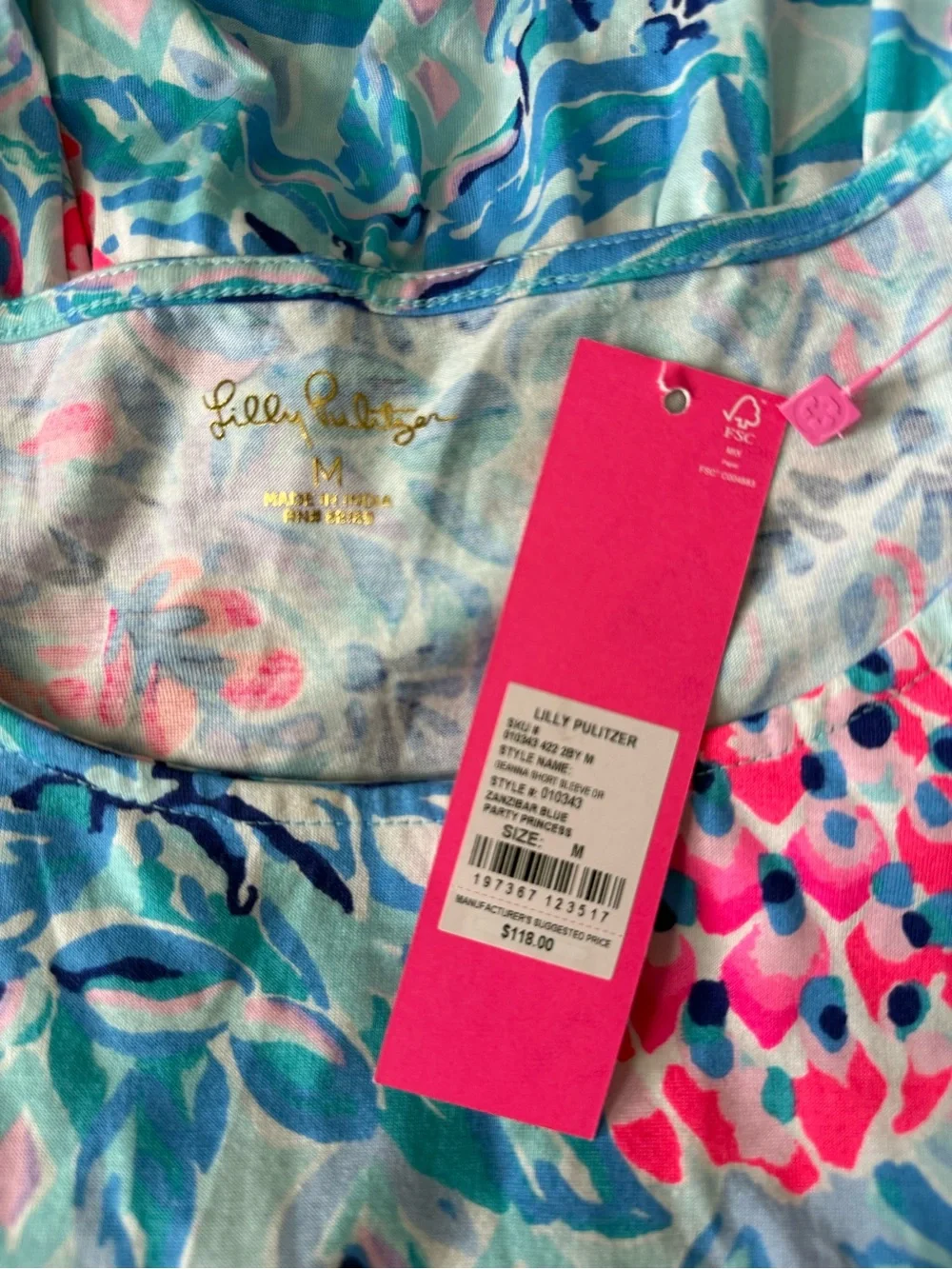 Lilly Pulitzer Zanzibar Blue Party Princess Tiered Dress with Pockets - Picture 4 of 4